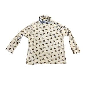 Mickey & Co Vintage Mickey Print Long Sleeve Turtleneck Women's Top